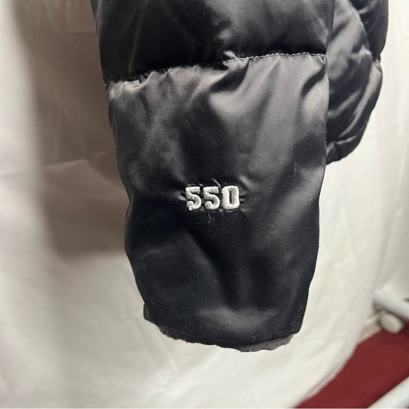 The North Faced 550 Grey Full Zip Goose Down Puffer Jacket Women’s Large - Picture 5 of 7